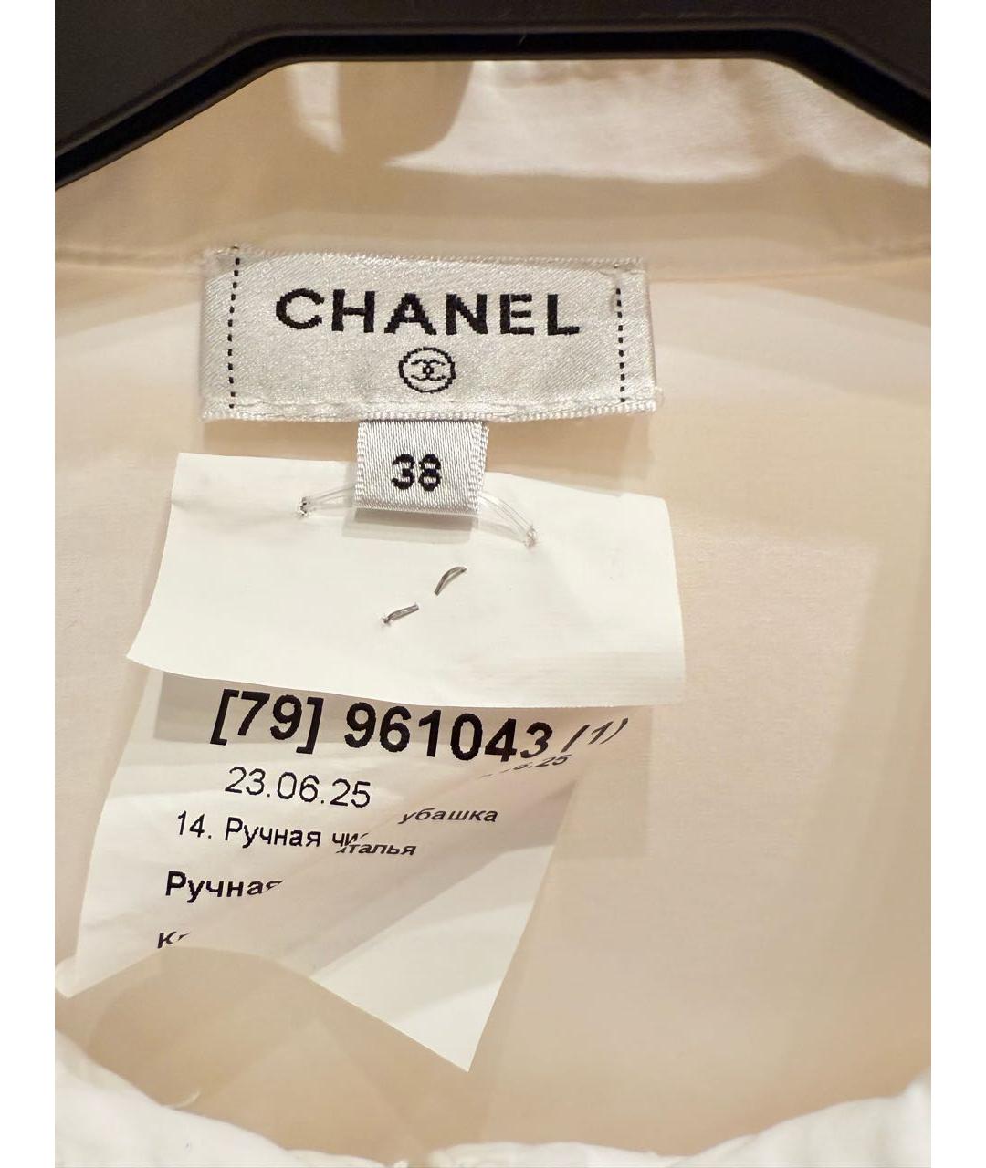 CHANEL Белая хлопковая рубашка, фото 4