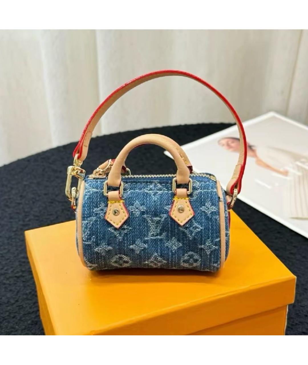 LOUIS VUITTON Синяя сумка с короткими ручками, фото 6