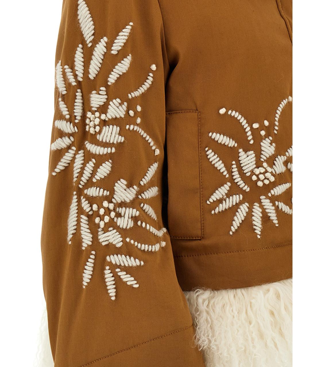 ERMANNO SCERVINO Коричневая хлопковая парка, фото 4