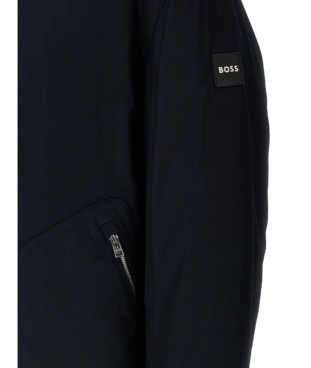 HUGO BOSS Темно-синяя полиэстеровая куртка, фото 4