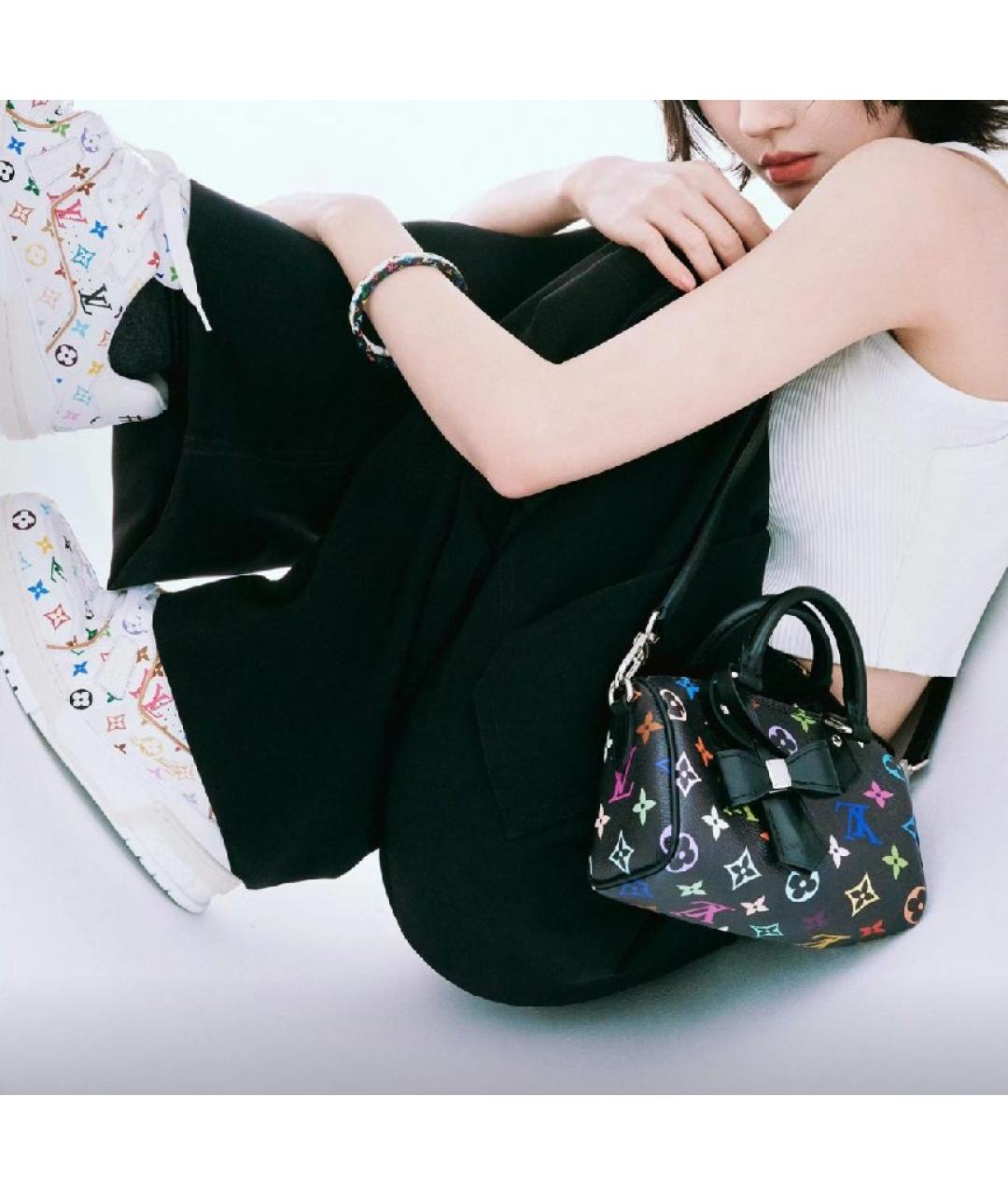 LOUIS VUITTON Черная сумка с короткими ручками, фото 8
