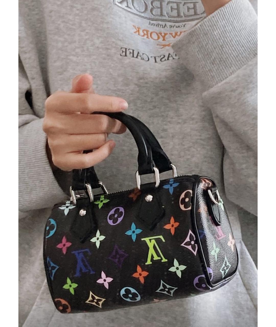 LOUIS VUITTON Черная сумка с короткими ручками, фото 6