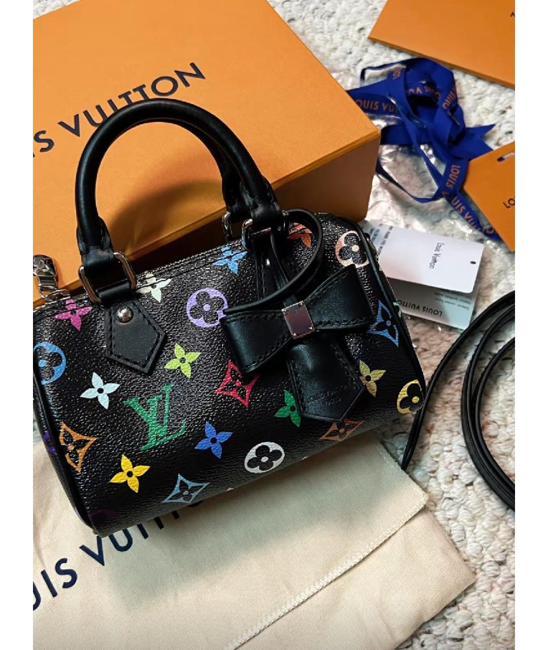 LOUIS VUITTON Черная сумка с короткими ручками, фото 5