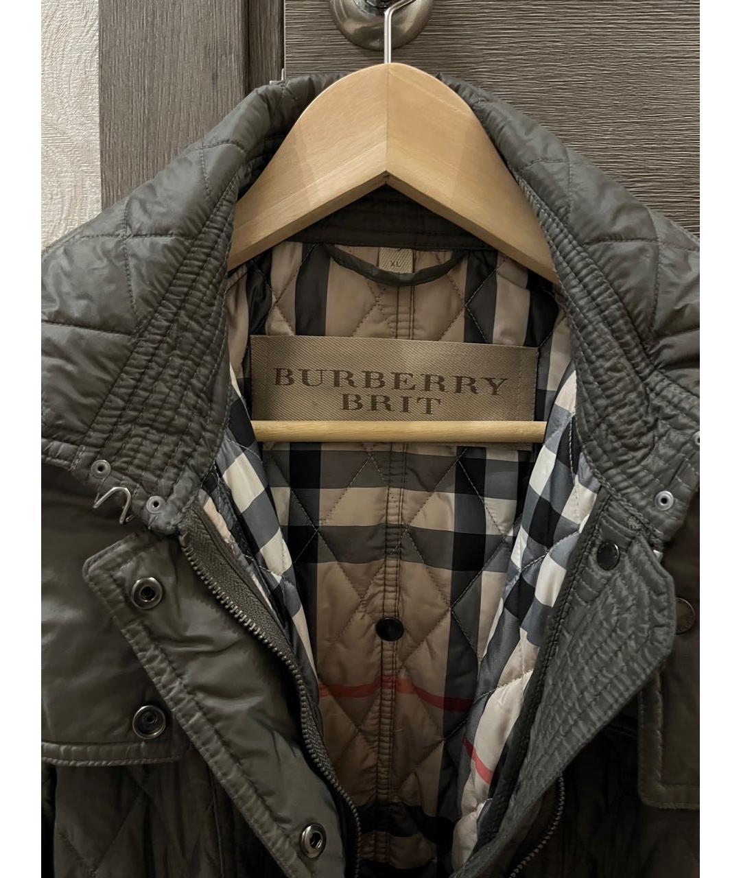 BURBERRY Хаки полиэстеровая куртка, фото 3