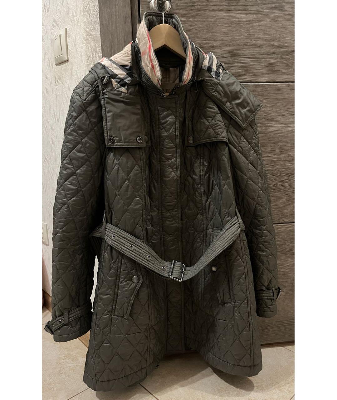 BURBERRY Хаки полиэстеровая куртка, фото 9