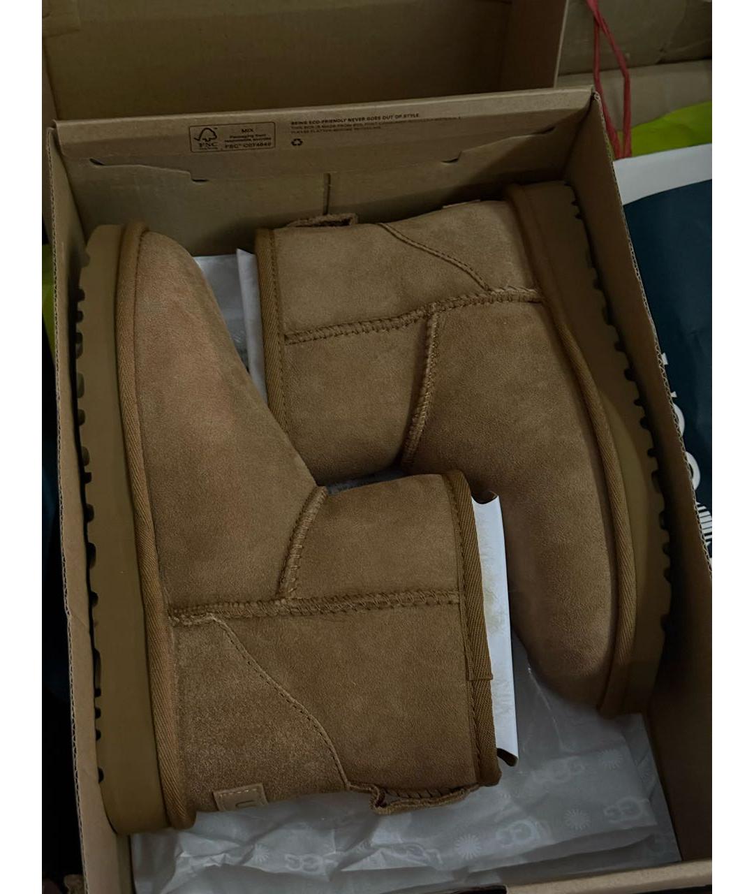 UGG AUSTRALIA Коричневые замшевые ботинки, фото 6