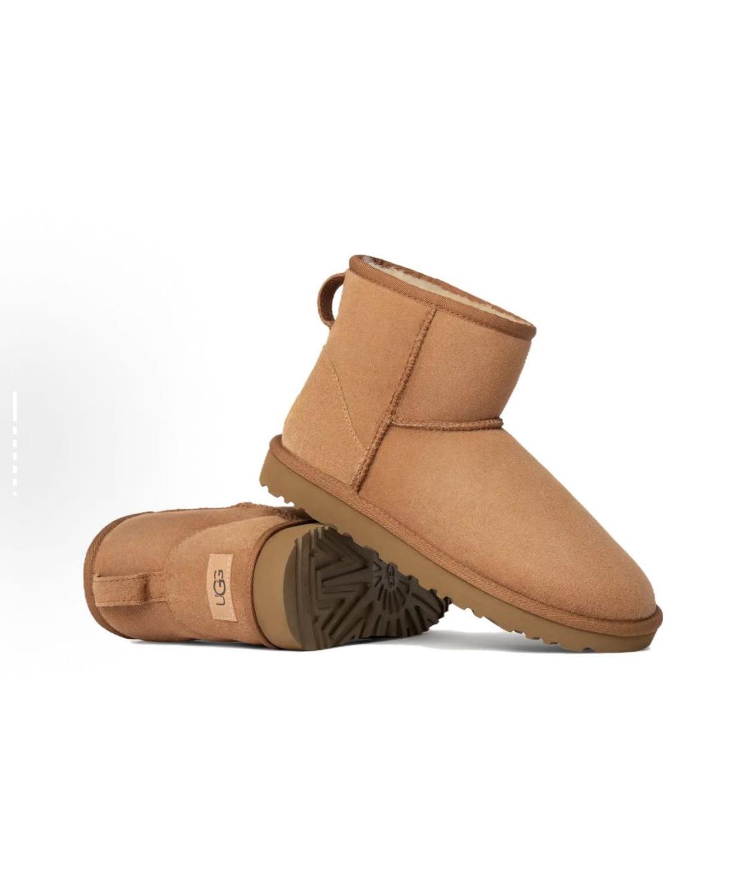 UGG AUSTRALIA Коричневые замшевые ботинки, фото 3