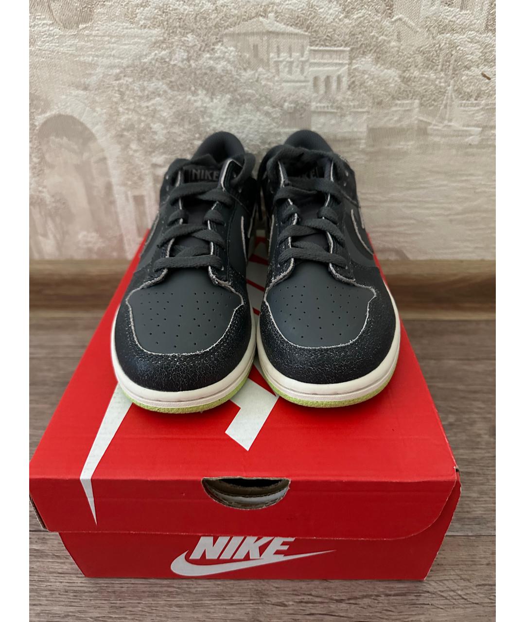 NIKE Серые кожаные кеды, фото 2
