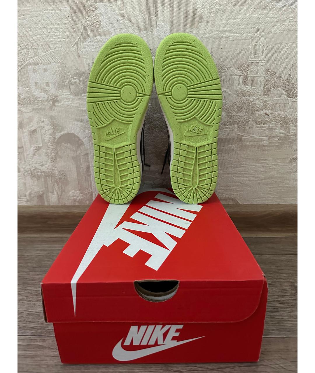 NIKE Серые кожаные кеды, фото 5