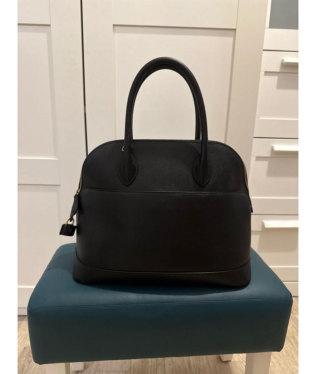 BALENCIAGA Черная кожаная сумка с короткими ручками, фото 3