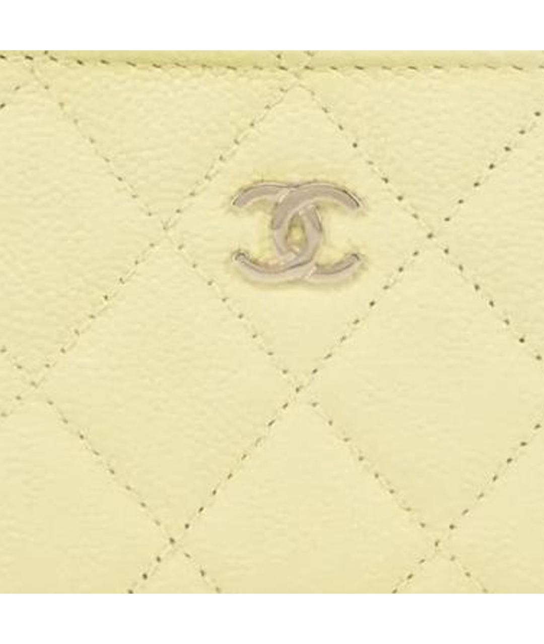 CHANEL Желтый кошелек, фото 4