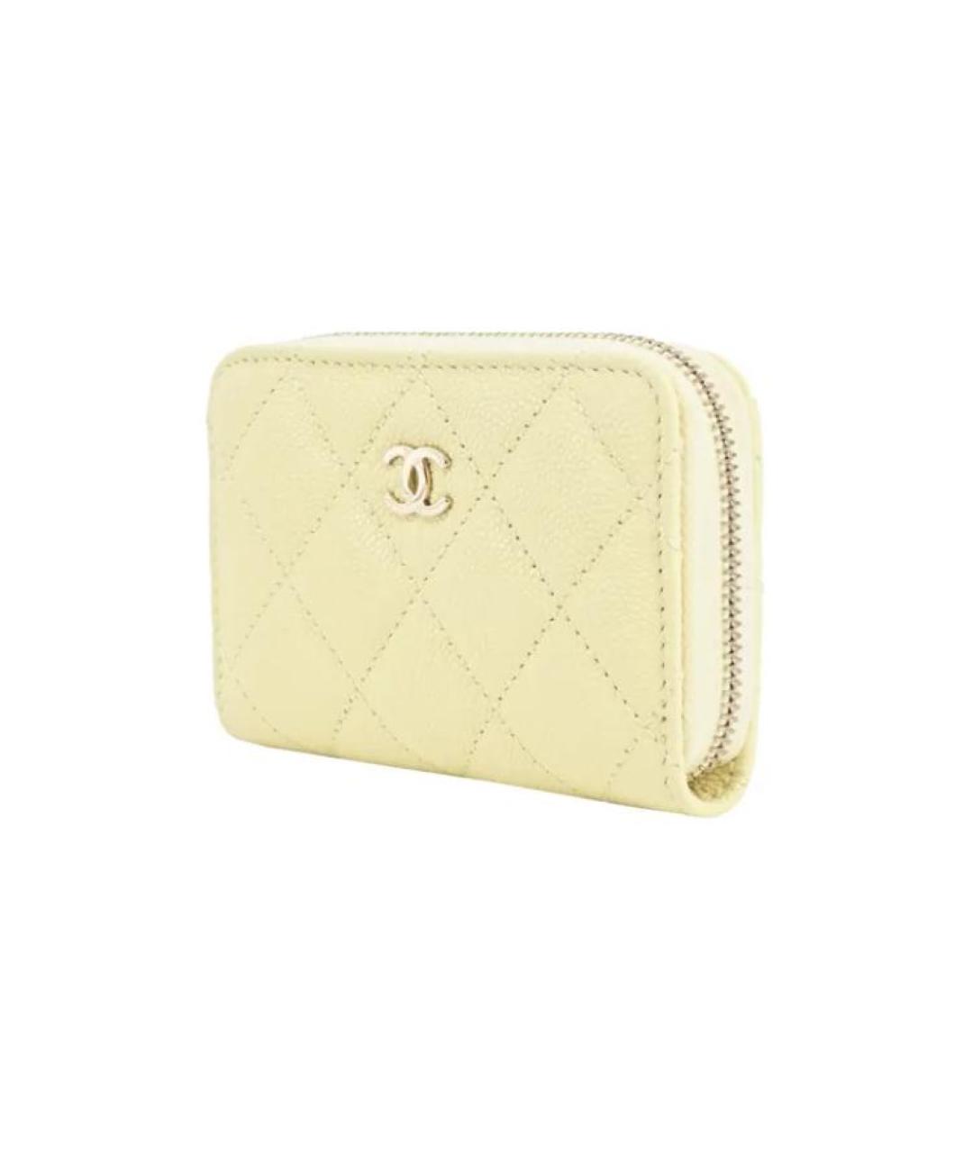 CHANEL Желтый кошелек, фото 2