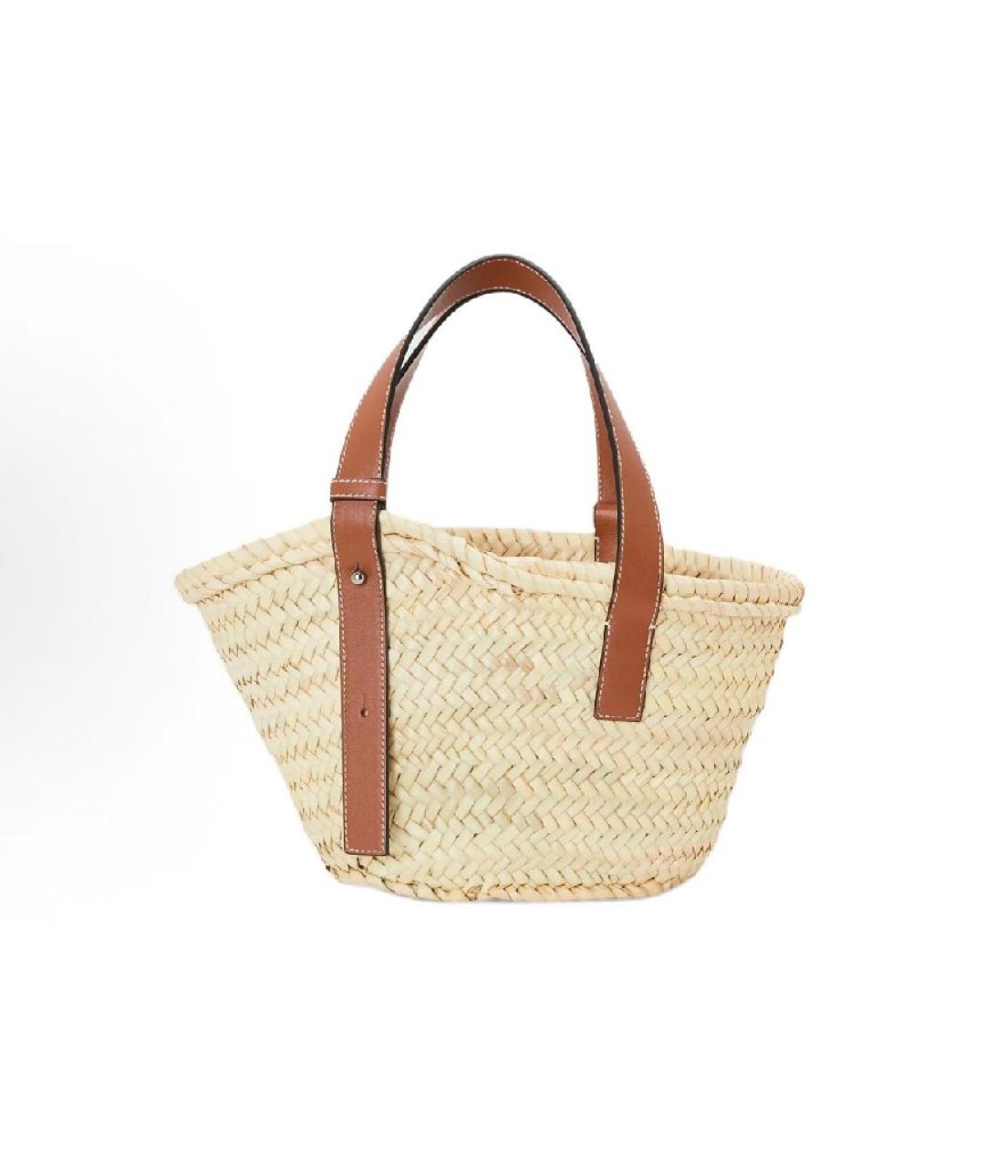 LOEWE Бежевая пляжная сумка, фото 3