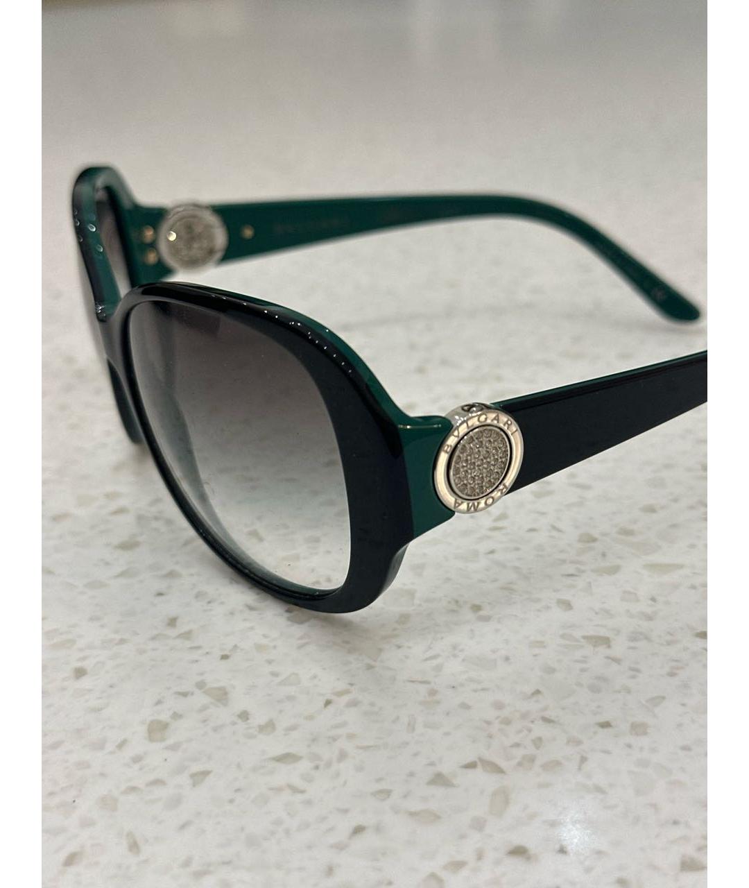 BVLGARI Черные пластиковые солнцезащитные очки, фото 3