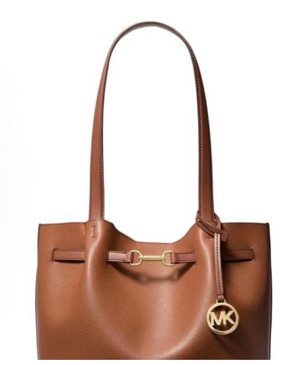 MICHAEL KORS Коричневая кожаная сумка тоут, фото 3