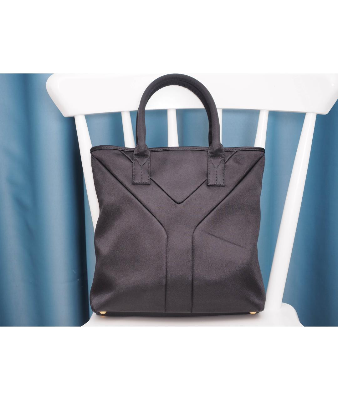 SAINT LAURENT Черная сумка тоут, фото 10