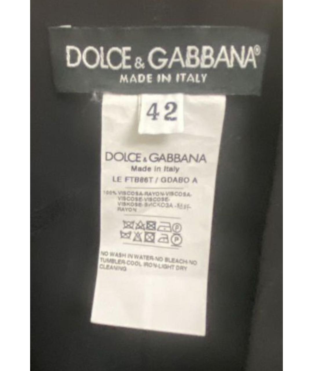 DOLCE&GABBANA Черные вискозные леггинсы и велосипедки, фото 3