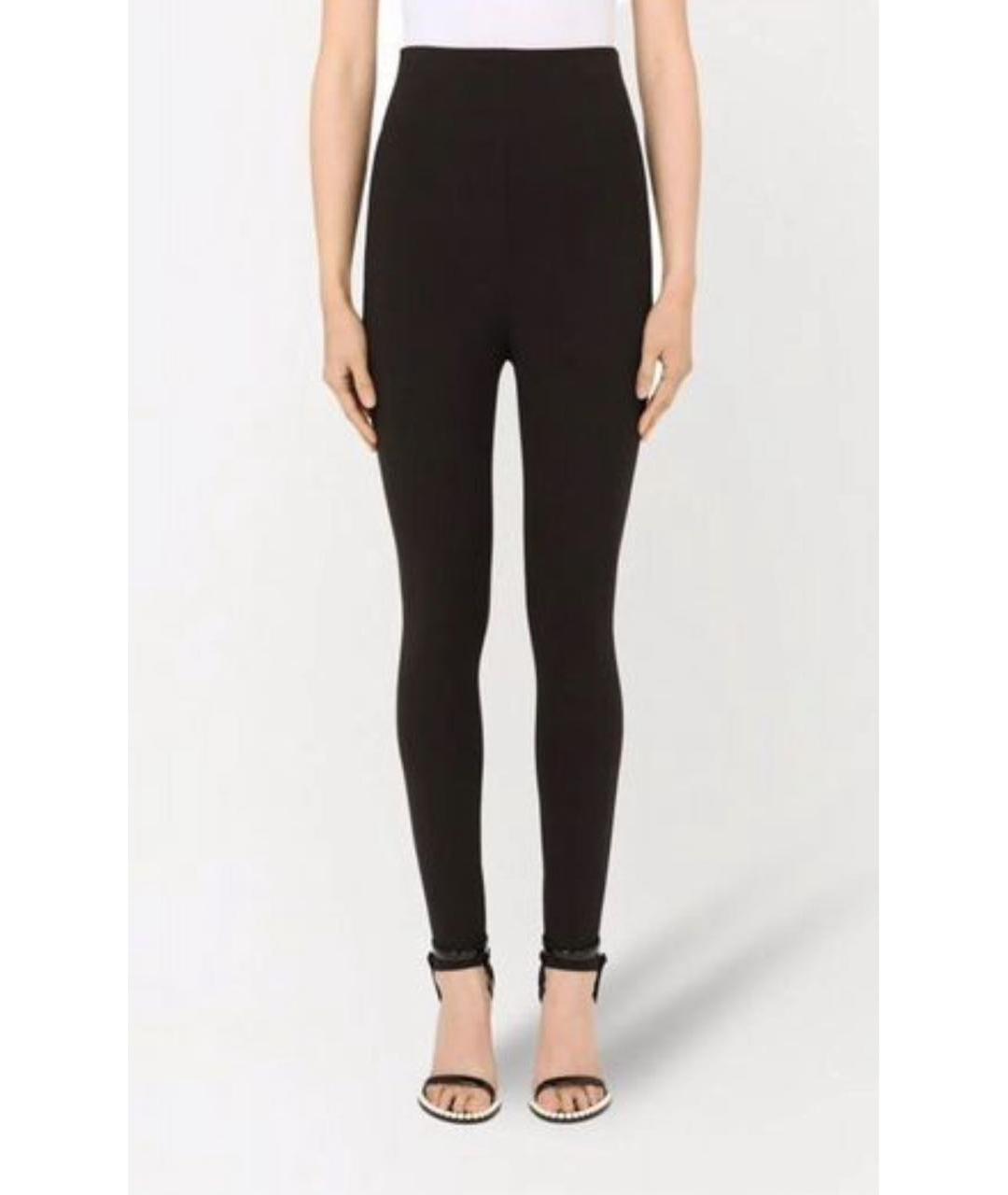 DOLCE&GABBANA Черные вискозные леггинсы и велосипедки, фото 4