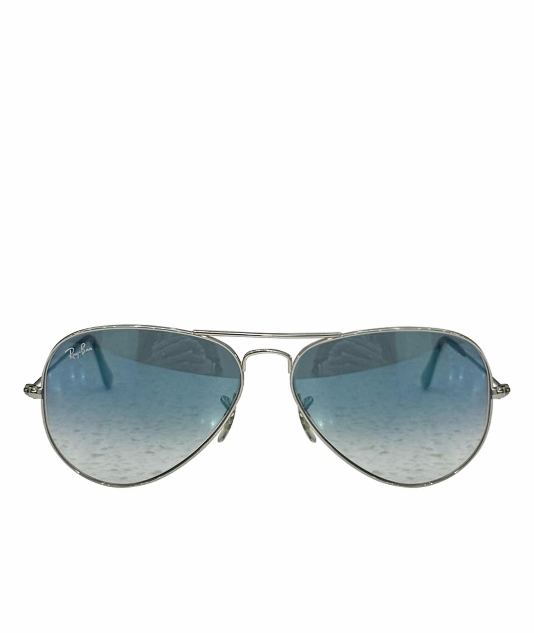RAY BAN Голубые металлические солнцезащитные очки, фото 1