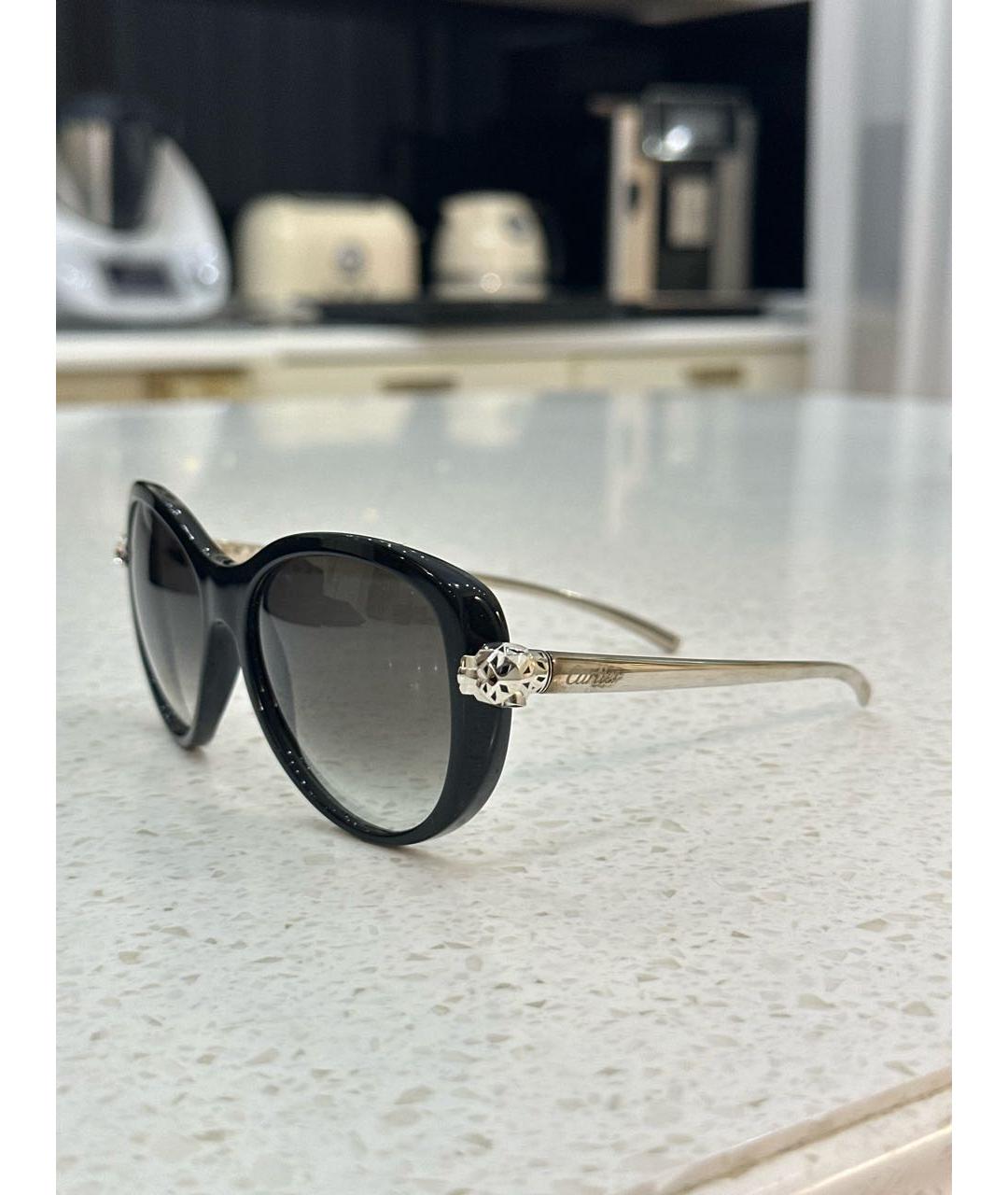 CARTIER Черные солнцезащитные очки, фото 3