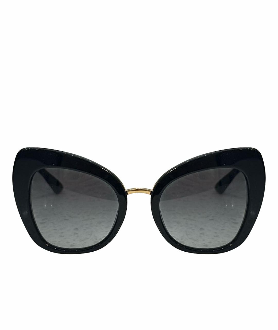 DOLCE&GABBANA Черные пластиковые солнцезащитные очки, фото 1