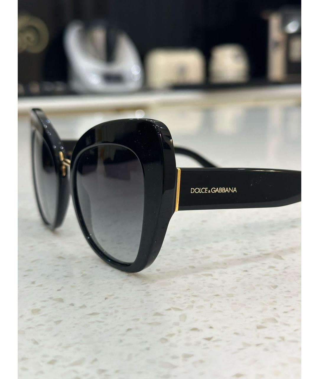 DOLCE&GABBANA Черные пластиковые солнцезащитные очки, фото 3