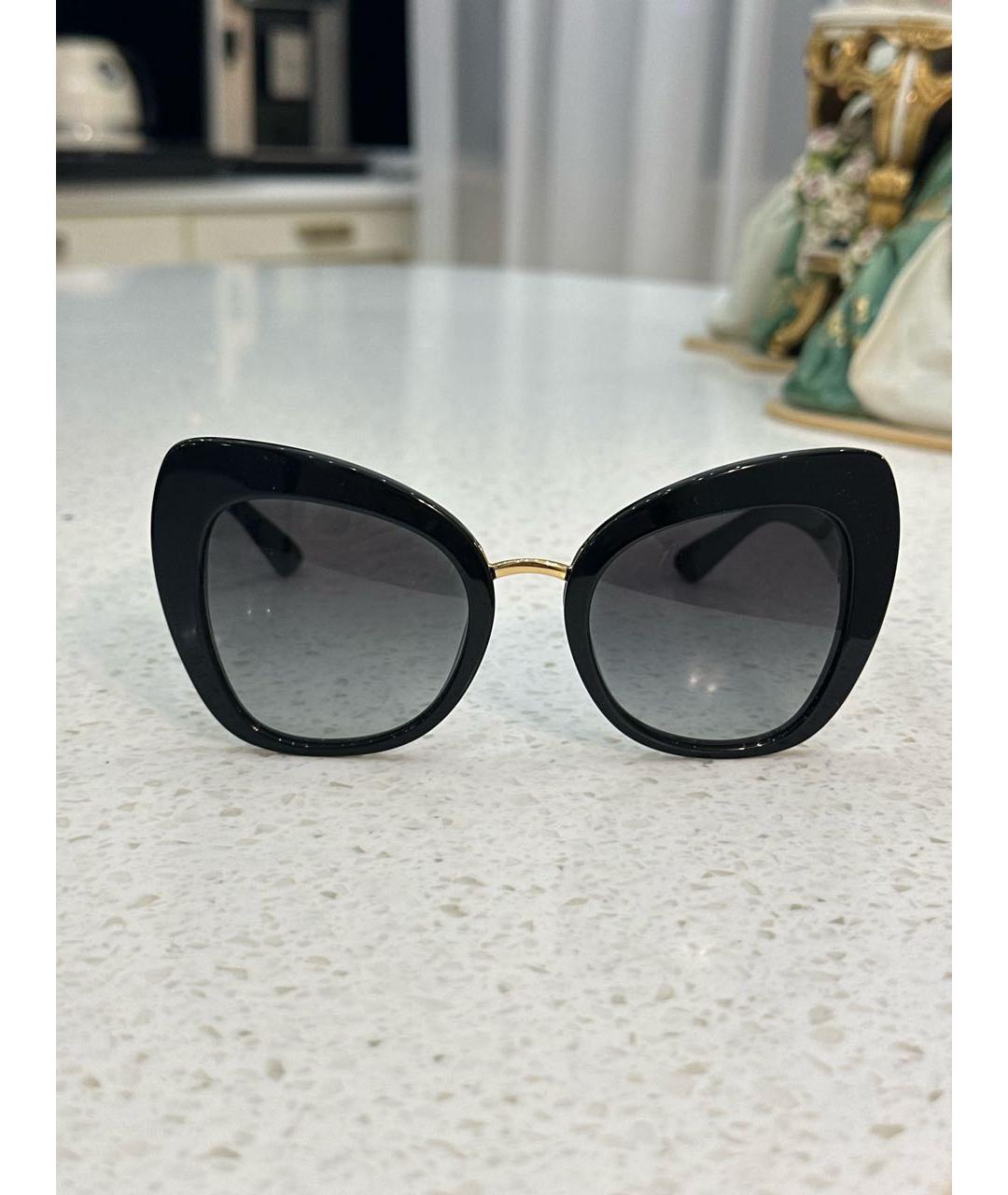 DOLCE&GABBANA Черные пластиковые солнцезащитные очки, фото 6