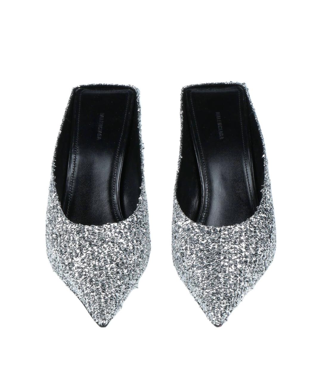 BALENCIAGA Серебряные мюли, фото 3