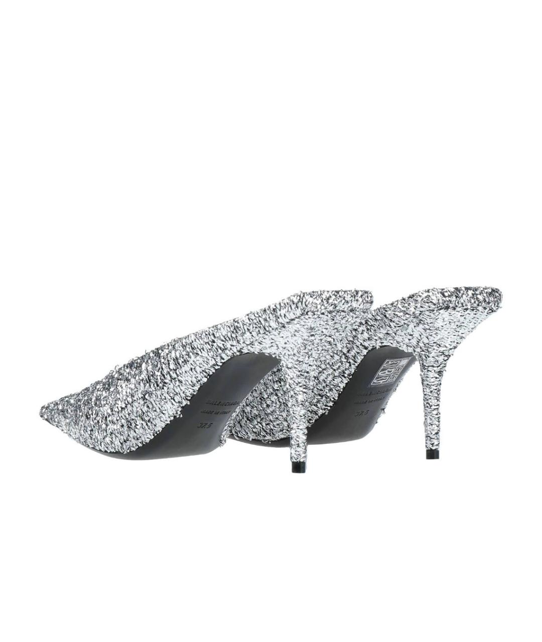 BALENCIAGA Серебряные мюли, фото 4