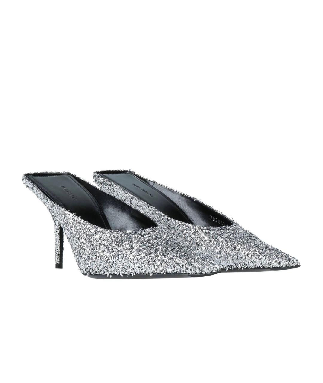 BALENCIAGA Серебряные мюли, фото 2