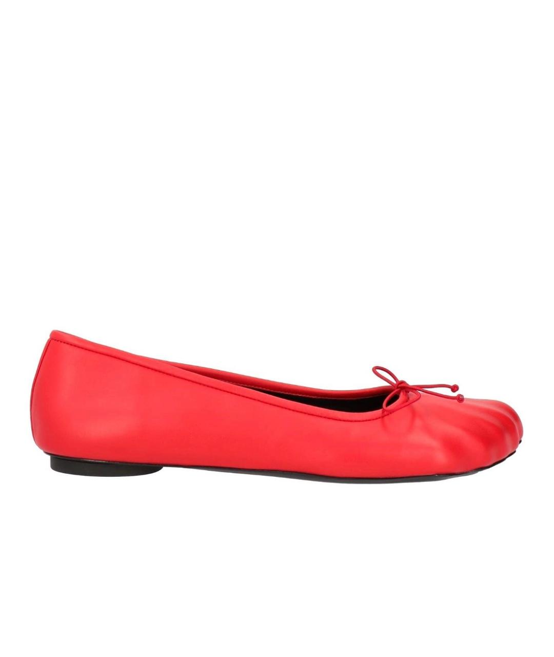 BALENCIAGA Красные кожаные балетки, фото 1