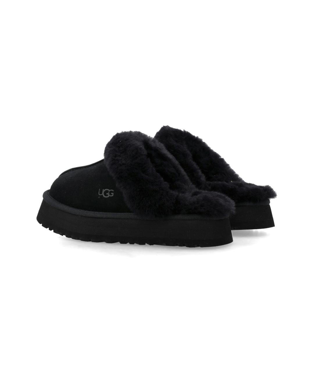 UGG AUSTRALIA Черные замшевые шлепанцы, фото 4