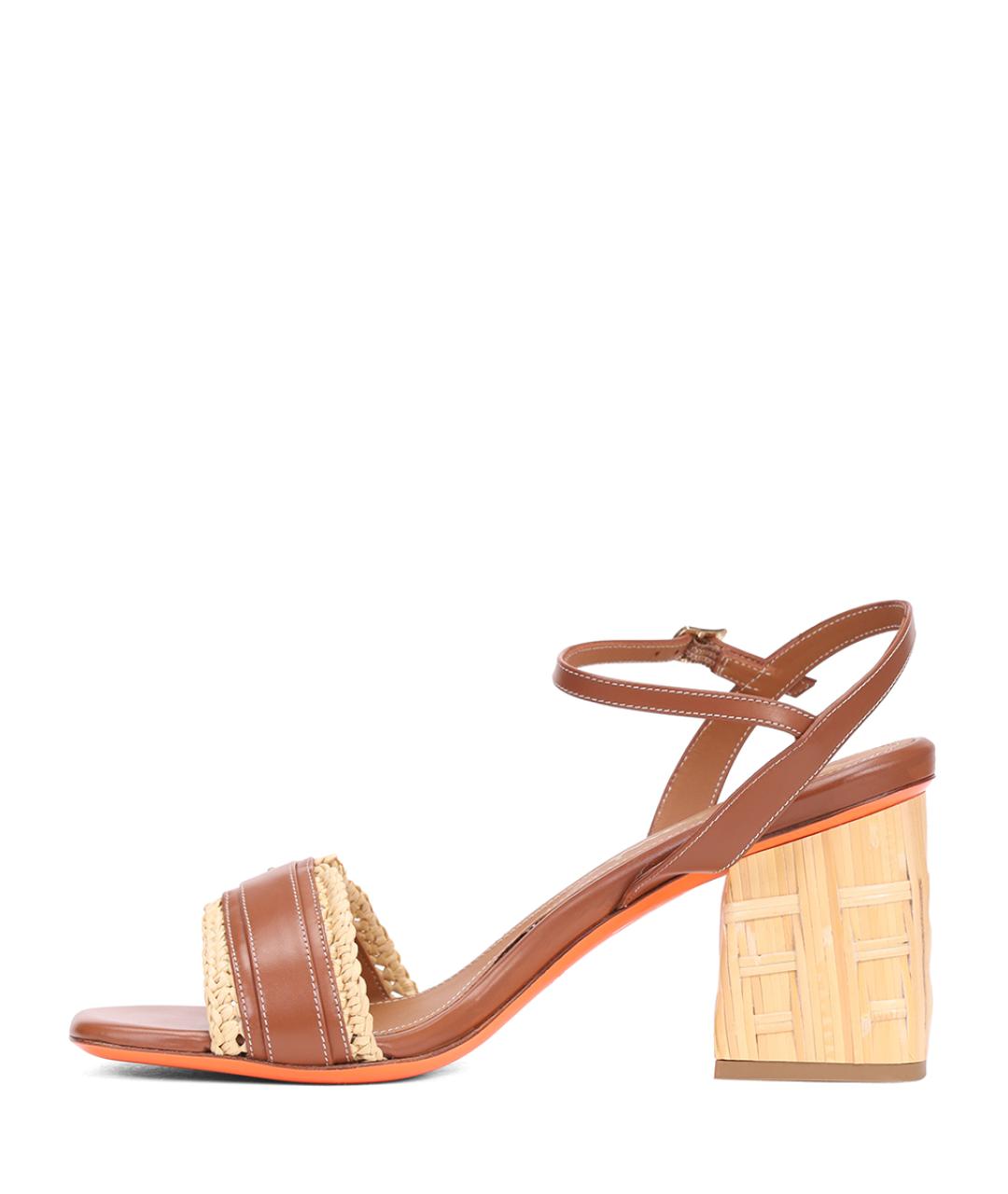 SANTONI Коричневые босоножки, фото 3