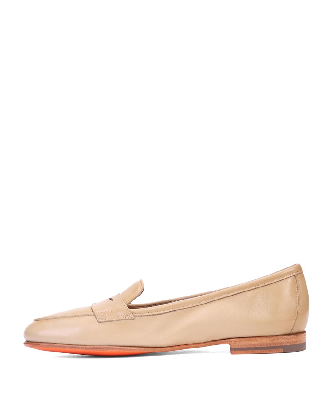 SANTONI Бежевые лоферы, фото 3