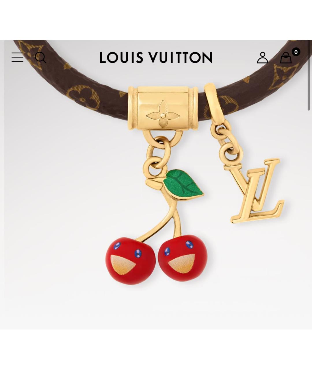 LOUIS VUITTON Коричневый браслет, фото 3
