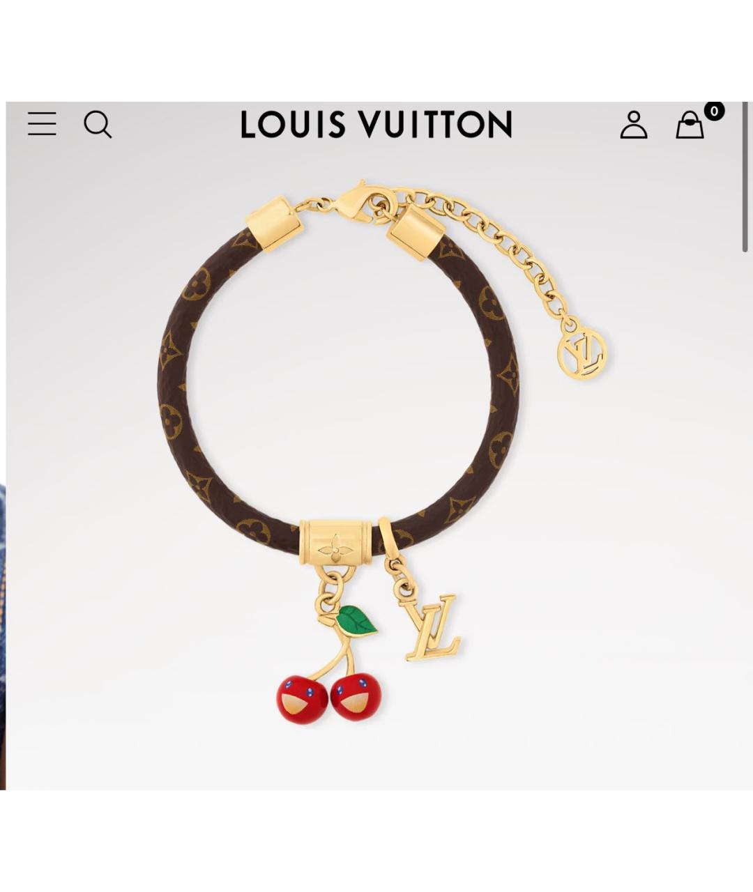 LOUIS VUITTON Коричневый браслет, фото 6