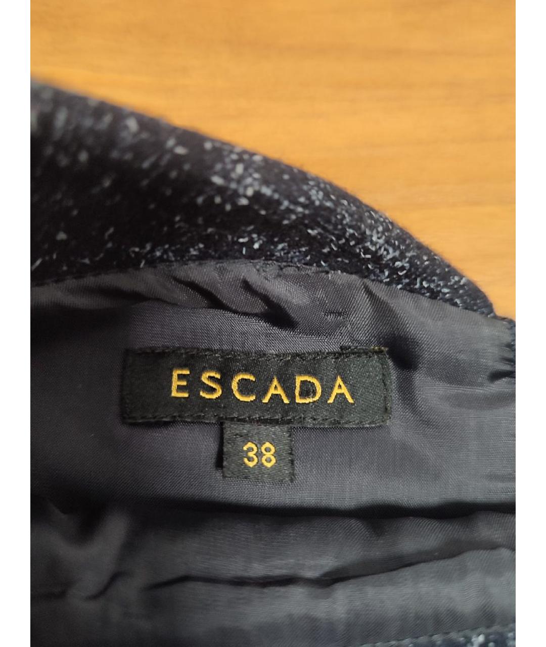 ESCADA Темно-синий шерстяной джемпер / свитер, фото 3
