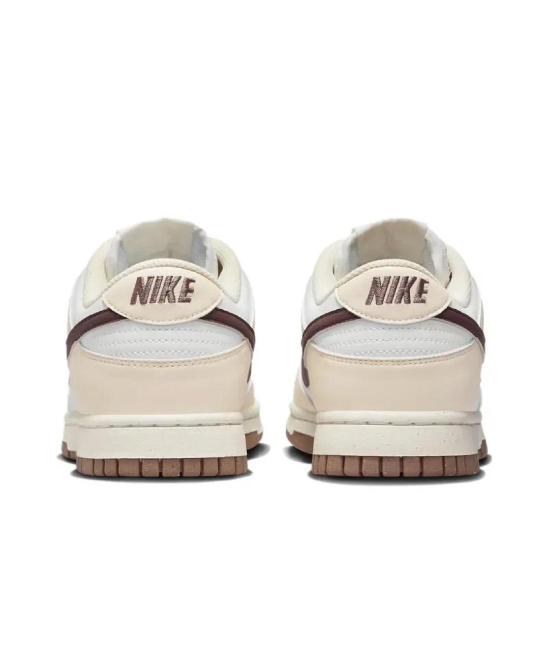 NIKE Бежевые кожаные кроссовки, фото 5