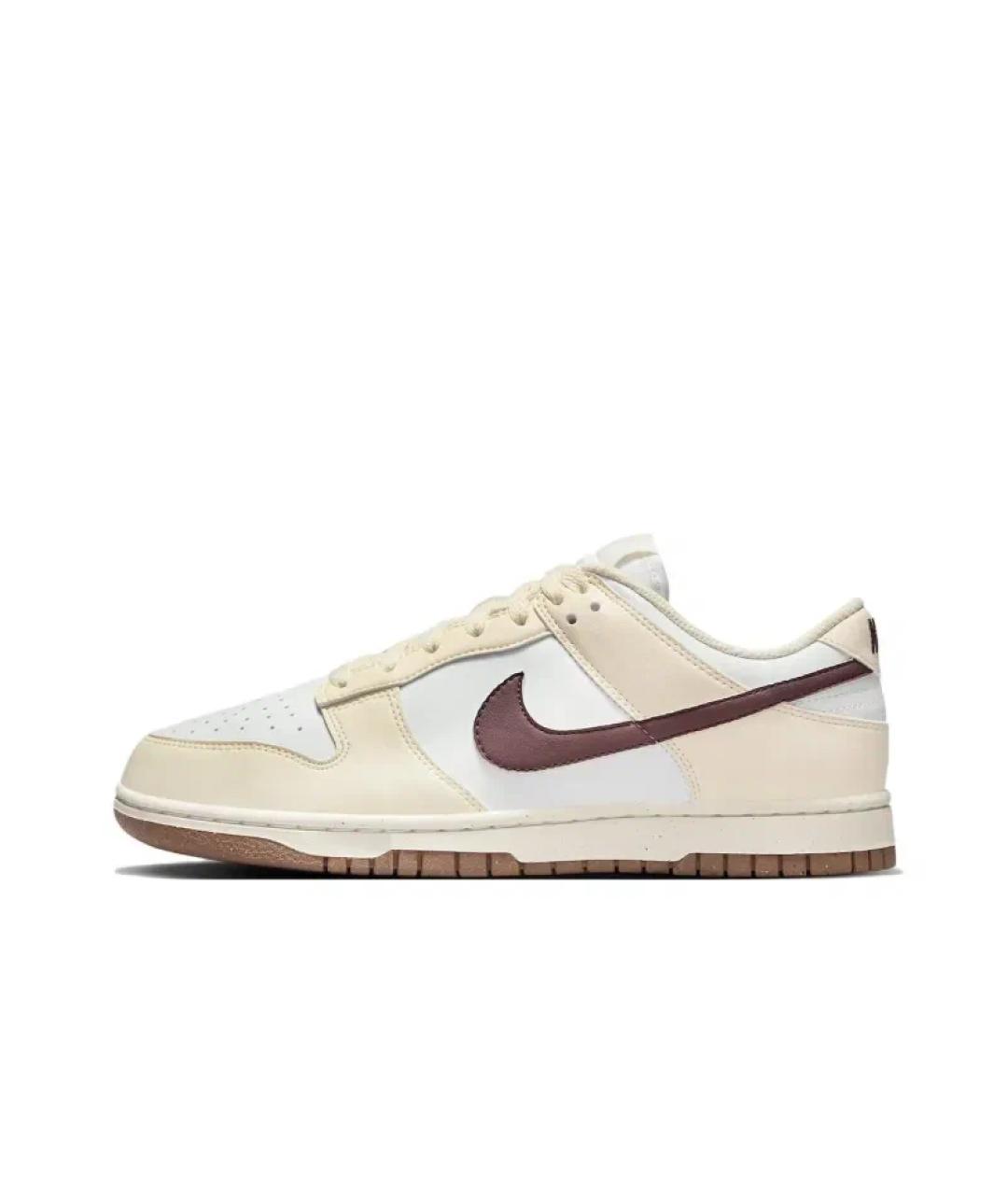 NIKE Бежевые кожаные кроссовки, фото 2