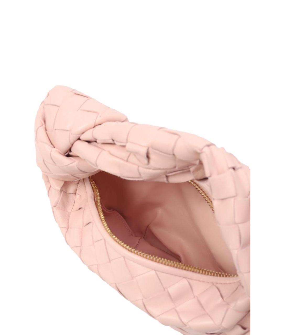 BOTTEGA VENETA Розовая кожаная сумка с короткими ручками, фото 4