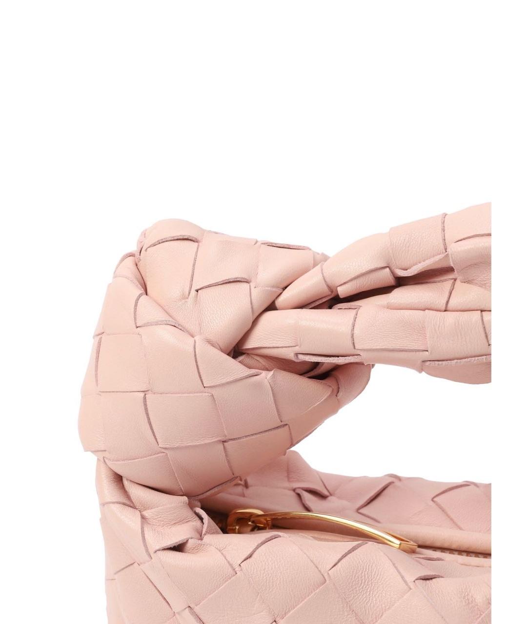 BOTTEGA VENETA Розовая кожаная сумка с короткими ручками, фото 3