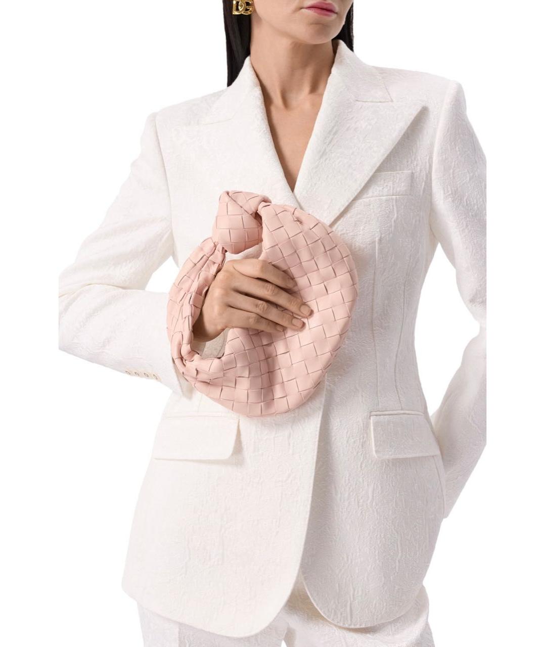 BOTTEGA VENETA Розовая кожаная сумка с короткими ручками, фото 6