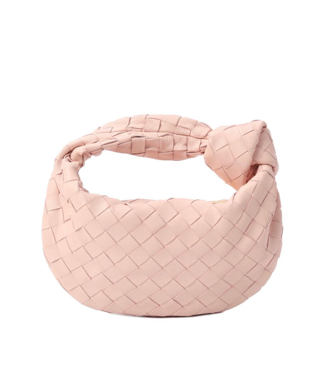 BOTTEGA VENETA Розовая кожаная сумка с короткими ручками, фото 1