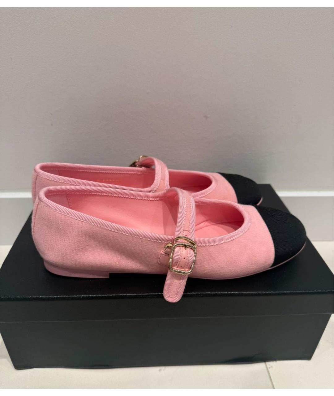 CHANEL Розовые кожаные балетки, фото 4