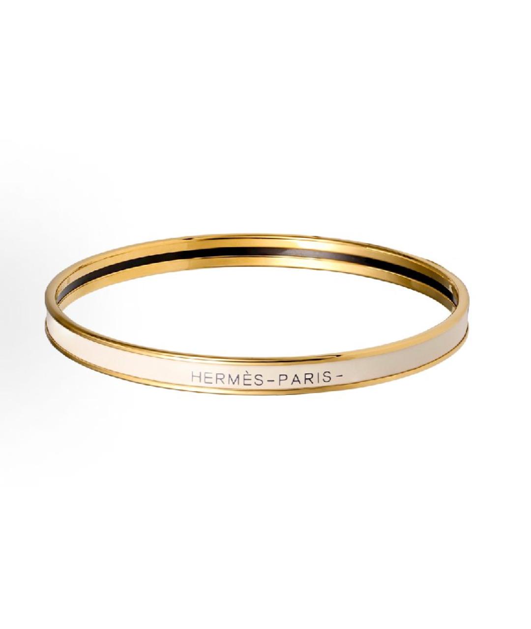 HERMES Бежевый браслет из желтого золота, фото 7