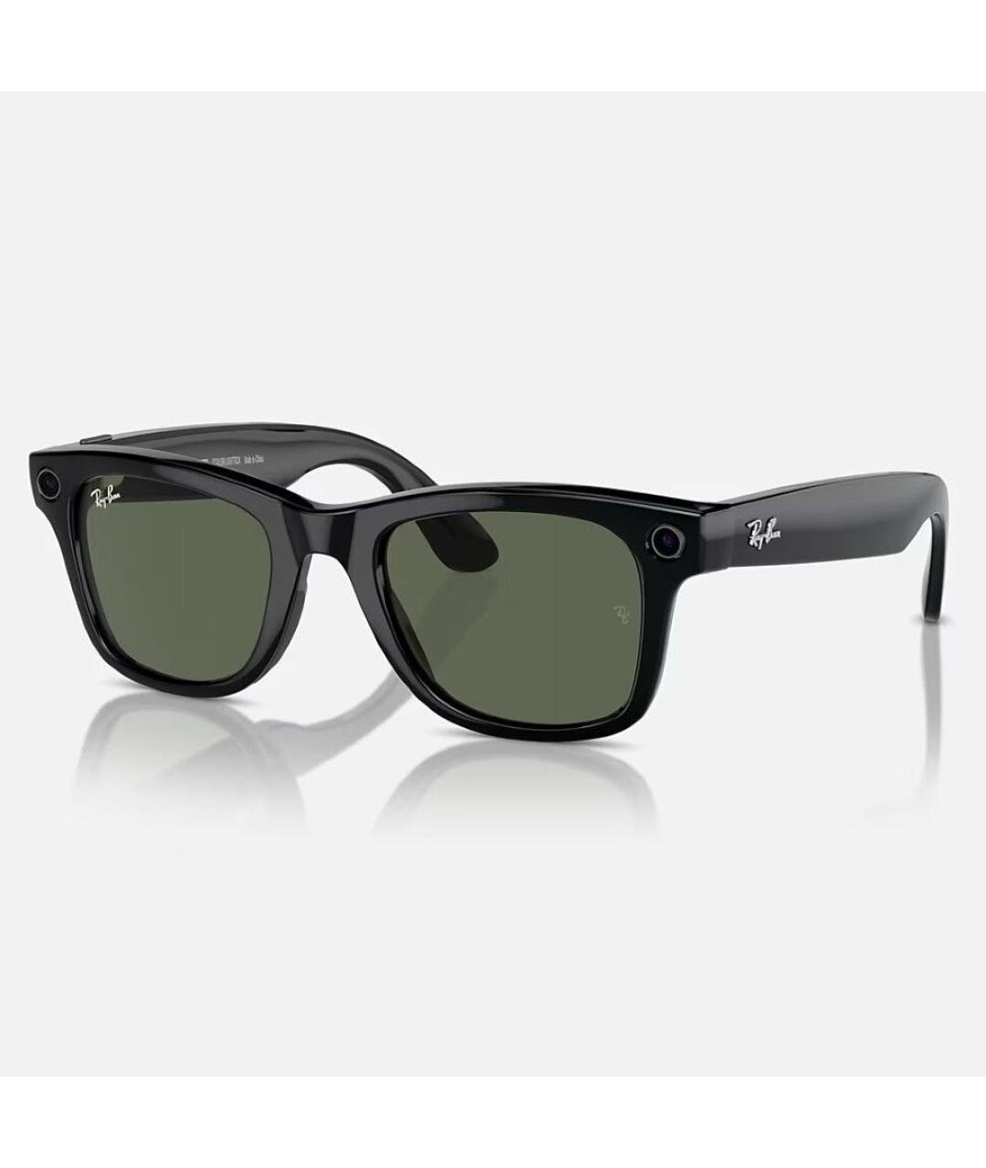 RAY BAN Черные пластиковые солнцезащитные очки, фото 3