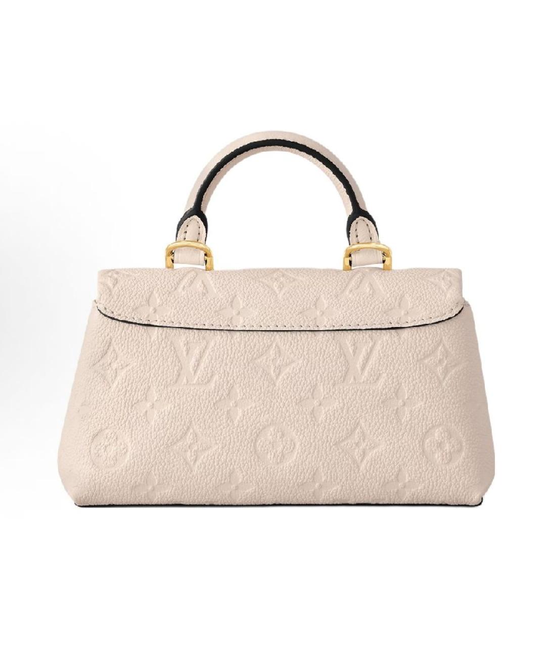 LOUIS VUITTON Бежевая кожаная сумка с короткими ручками, фото 3