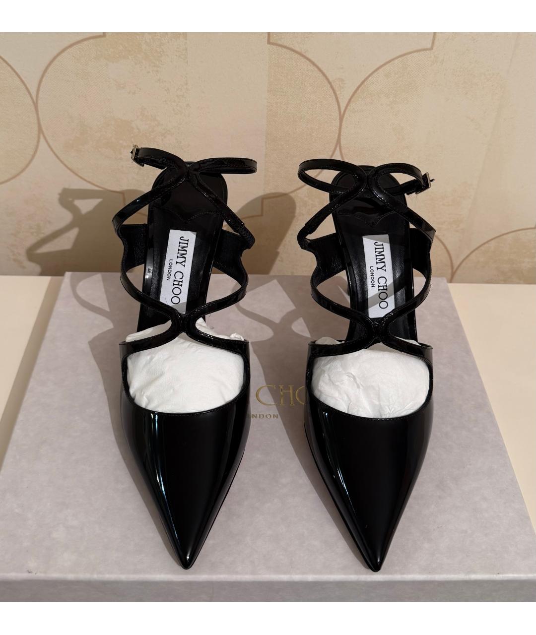 JIMMY CHOO Черные туфли из лакированной кожи, фото 2