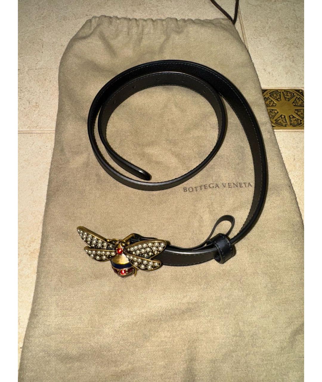 GUCCI Черный кожаный ремень, фото 2