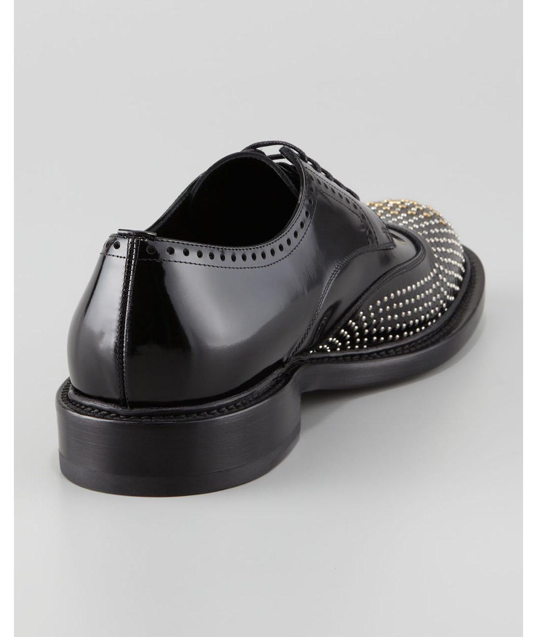 SAINT LAURENT Черные брогги и оксфорды из лакированной кожи, фото 3